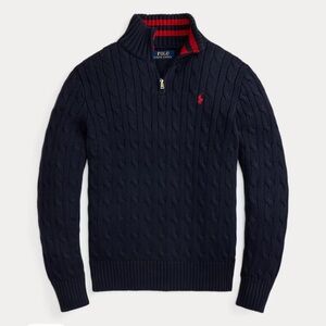 Polo by Ralph Lauren Kids Navy Cable Knit Sweater